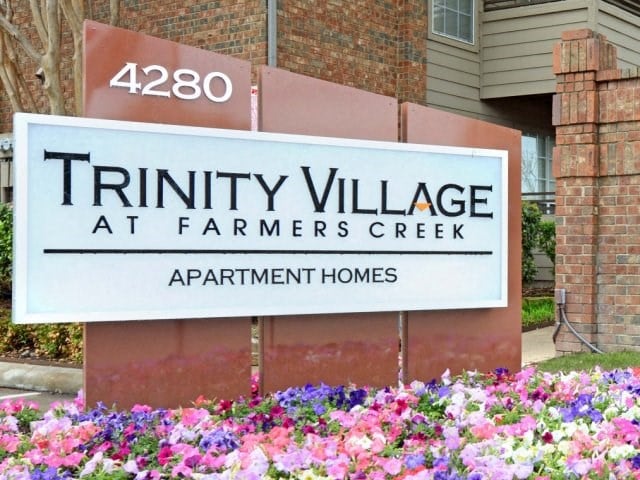 Property Sign board Property Sign board at Trinity Village Apartments, Dallas, Texas