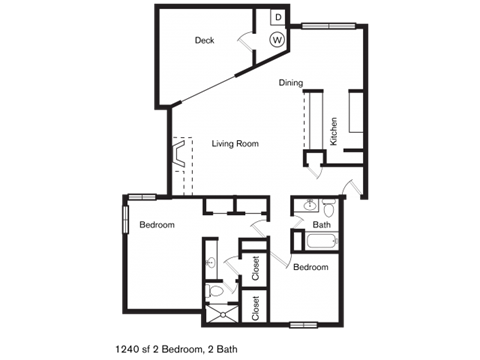 A5 Floor Plan at Century Park, Dallas, Texas