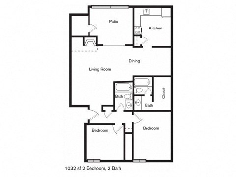 B1 Floor Plan at Century Park, Texas