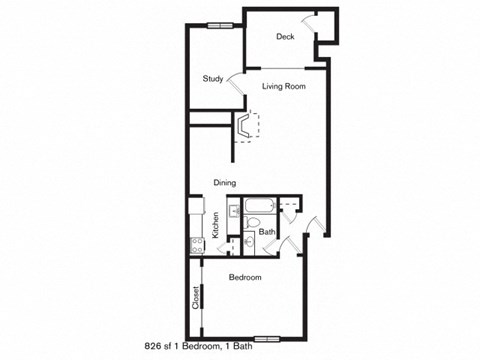 A5 Floor Plan at Century Park, Dallas, TX, 75254