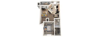 1 bed 1 bath A at Polo Clubs Apartments, Austin, Texas