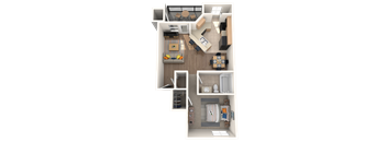 1 bed 1 bath B at Polo Clubs Apartments, Austin, 78729