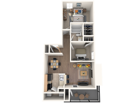 1 bed 1 bath C at Polo Clubs Apartments, Texas