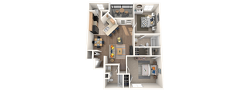 2 bed  2 bath A at Polo Clubs Apartments, Austin, TX 78729
