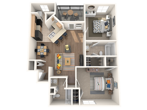 2 bed  2 bath A at Polo Clubs Apartments, Austin, TX 78729