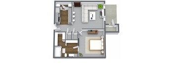 A1 | 1 Bed / 1 Bath | 740 Sq Ft at The Broadwater at Salado Creek, San Antonio, TX, 78216