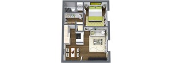 A1 NORTH | 1 BED / 1 BATH | 553 SQ FT