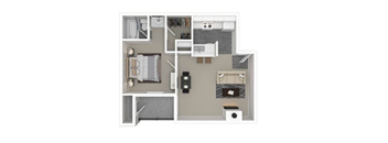 1 bed 1 bath A at Peaks at Northwest Hills Apartments, Austin