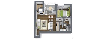 A2 NORTH | 1 BED / 1 BATH | 717 SQ FT