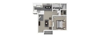 1 bed 1 bath B at Peaks at Northwest Hills Apartments, Austin, Texas