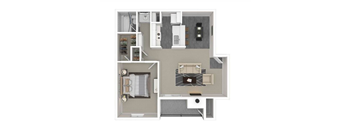 1 bed 1 bath D at Peaks at Northwest Hills Apartments, Texas