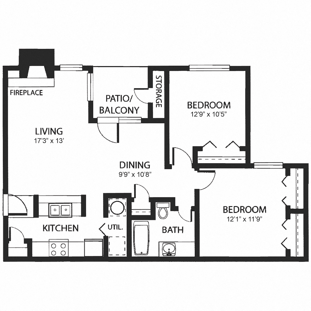 B1 | 893 SQ FT | 2 BED / 1 BATH at Preston Bend, Dallas, TX, 75252