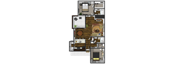 a floor plan our two bedroom apartment home at The View at Lake Highlands