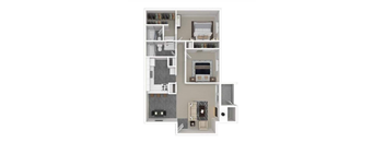 2 bed 2 bath A at Peaks at Northwest Hills Apartments, Austin, TX 78731