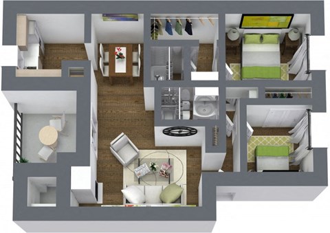 B2 NORTH | 2 BED / 2 BATH | 1,034 SQ FT