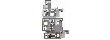 B2 | 2 Bed / 2 Bath | 1,459 Sq Ft at The Broadwater at Salado Creek, San Antonio