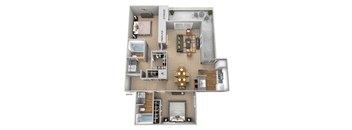 B3 | 2 Bed / 2 Bath | 1,156 Sq Ft at The Frederick, San Antonio, 78240