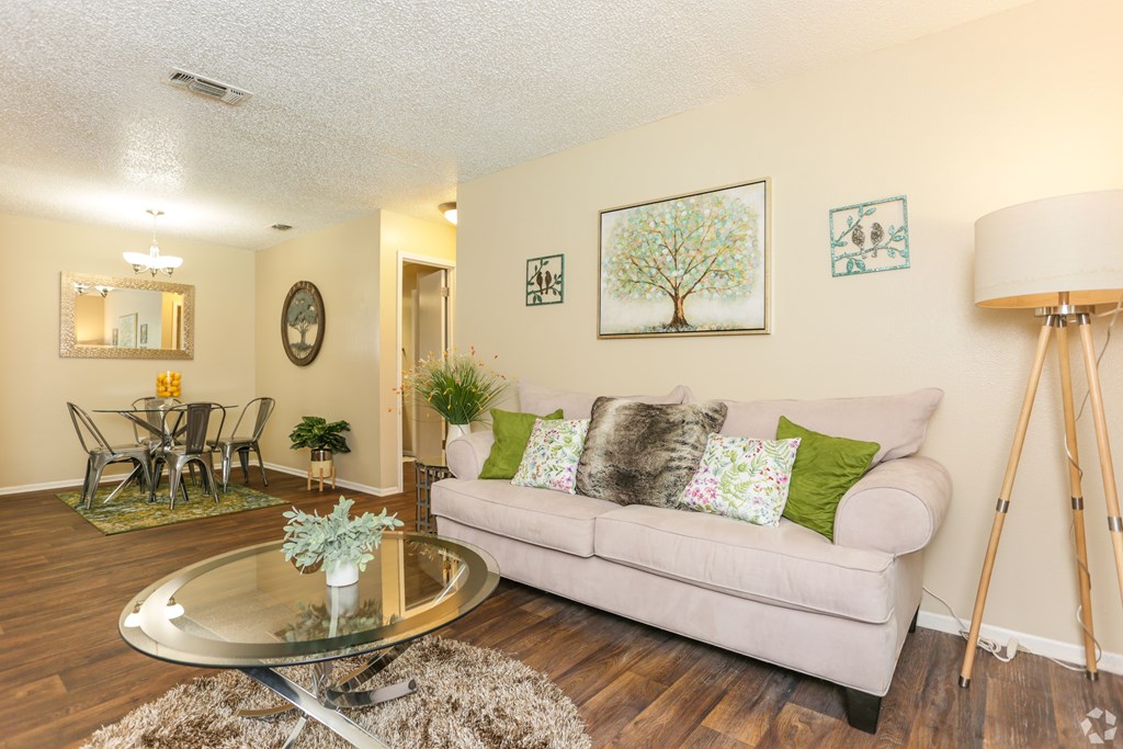 Living Room With Dining Area at Alamo Park, San Antonio  