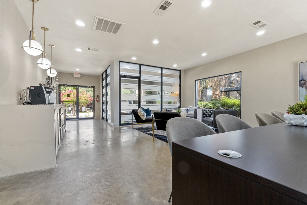 the preserve at ballantyne commons apartments lobby and dining room