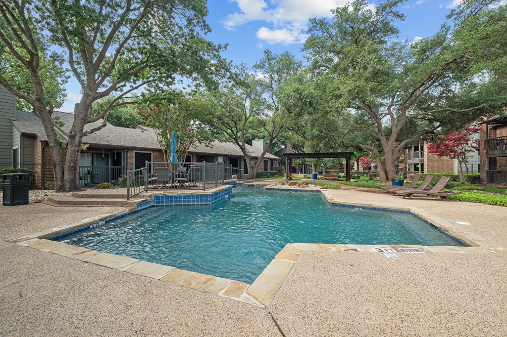 take a dip in the resort style pool