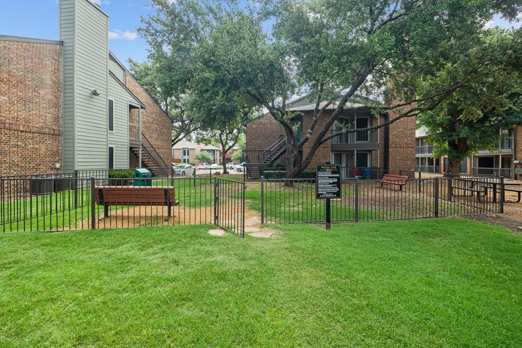 our apartments offer a dog park with plenty of room to run
