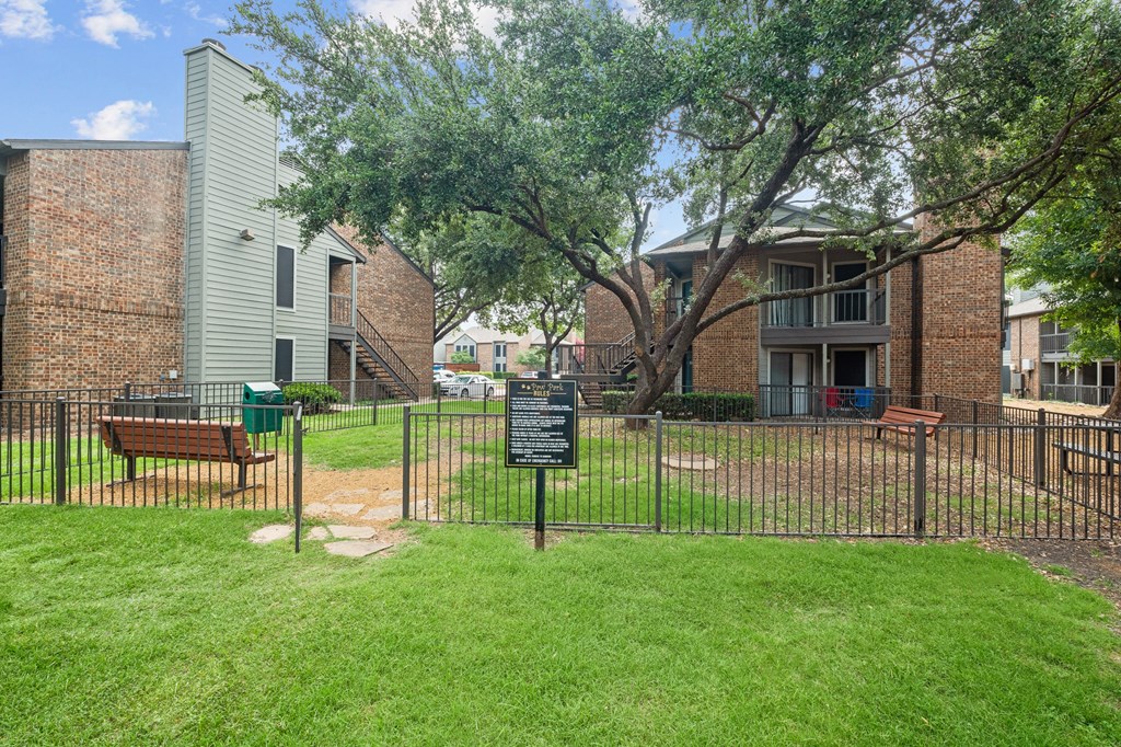 our apartments offer a dog park with plenty of room to run