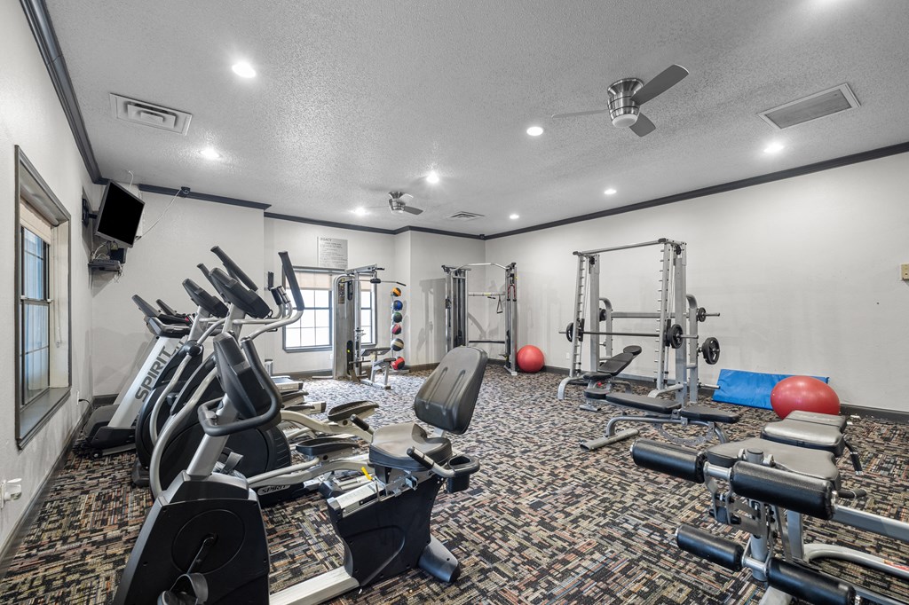 our state of the art fitness center includes a treadmill and elliptical machines