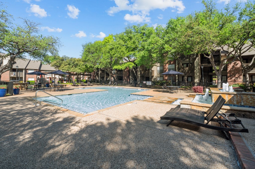 Pool With Relaxing Chairs at Preston Bend, Dallas, TX, 75252