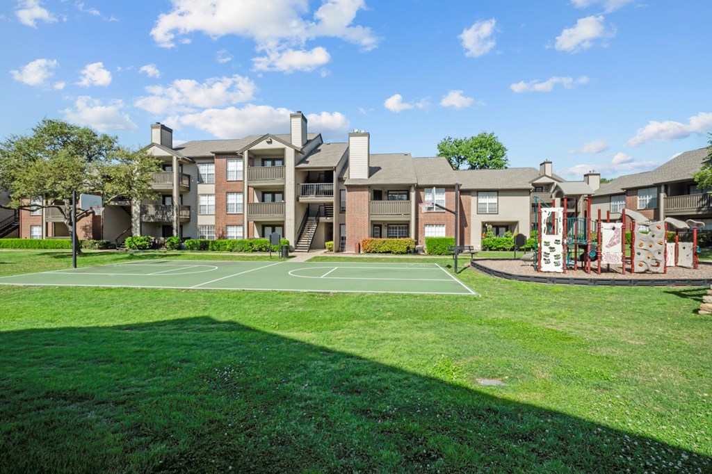 A basketball court at Preston Bend, Dallas, TX