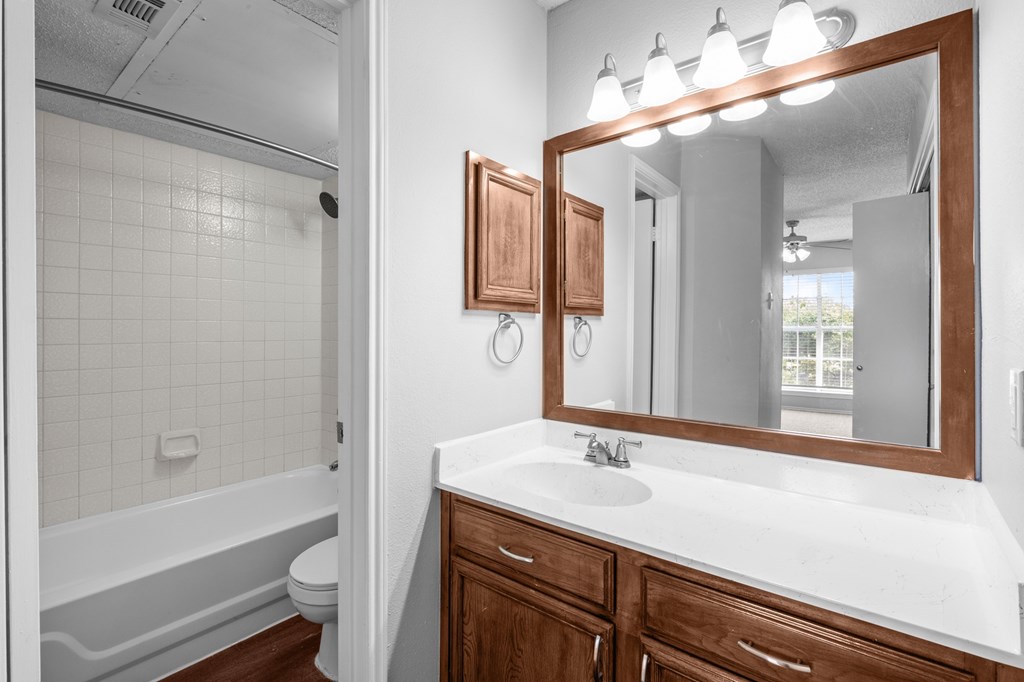 Bathroom With Vanity Lights at Preston Bend, Dallas