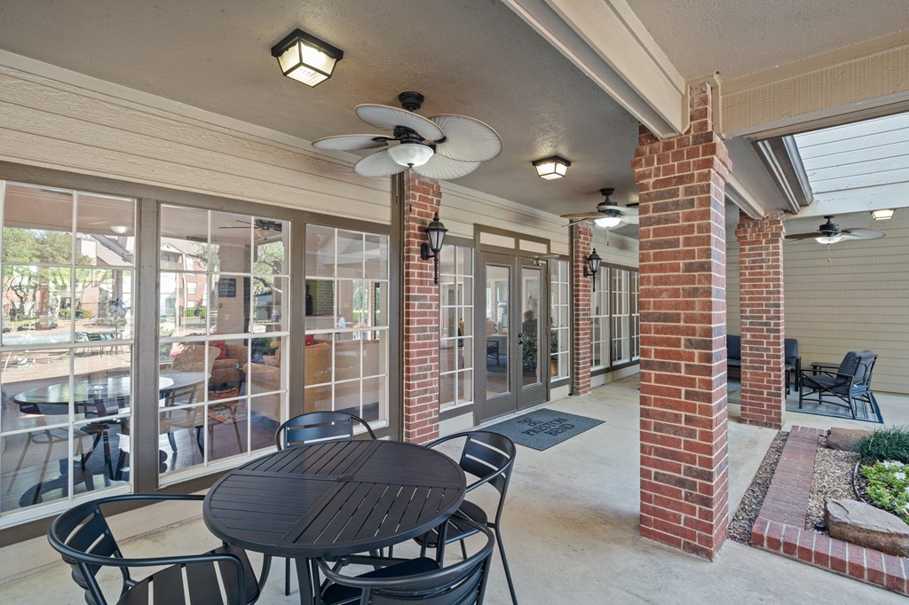Outdoor Patio at Preston Bend, Dallas, Texas