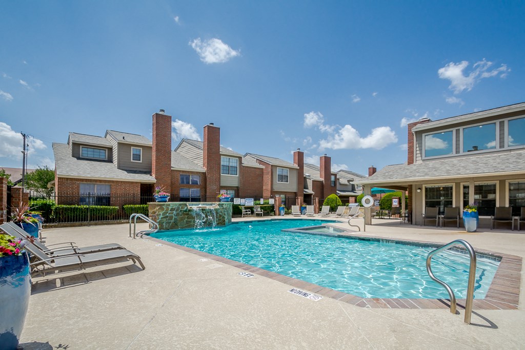 Pool at Amberly Village Townhomes, Garland, TX