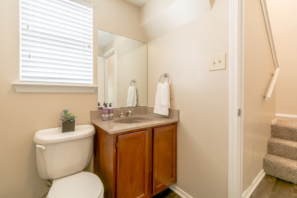 Toilet at Amberly Village Townhomes, Garland, TX, 75040