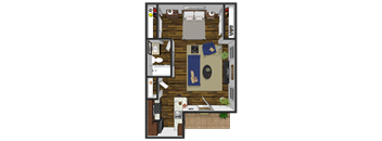 a floor plan of our studio apartment at riviera palms