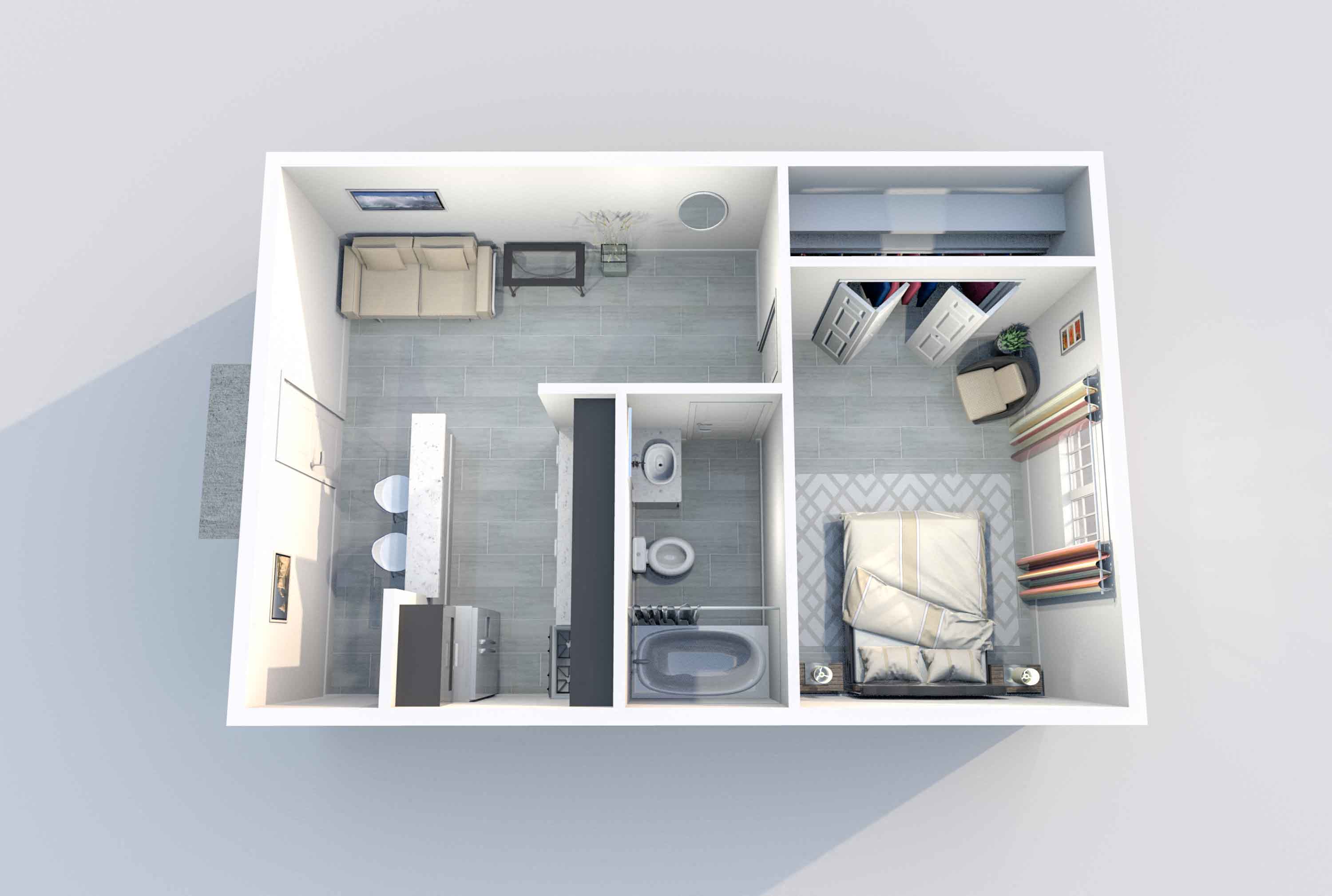 EFF2 | EFFICIENCY / 1 BATH | 500 SQ FT at Aero White Rock, Dallas, TX, 75238