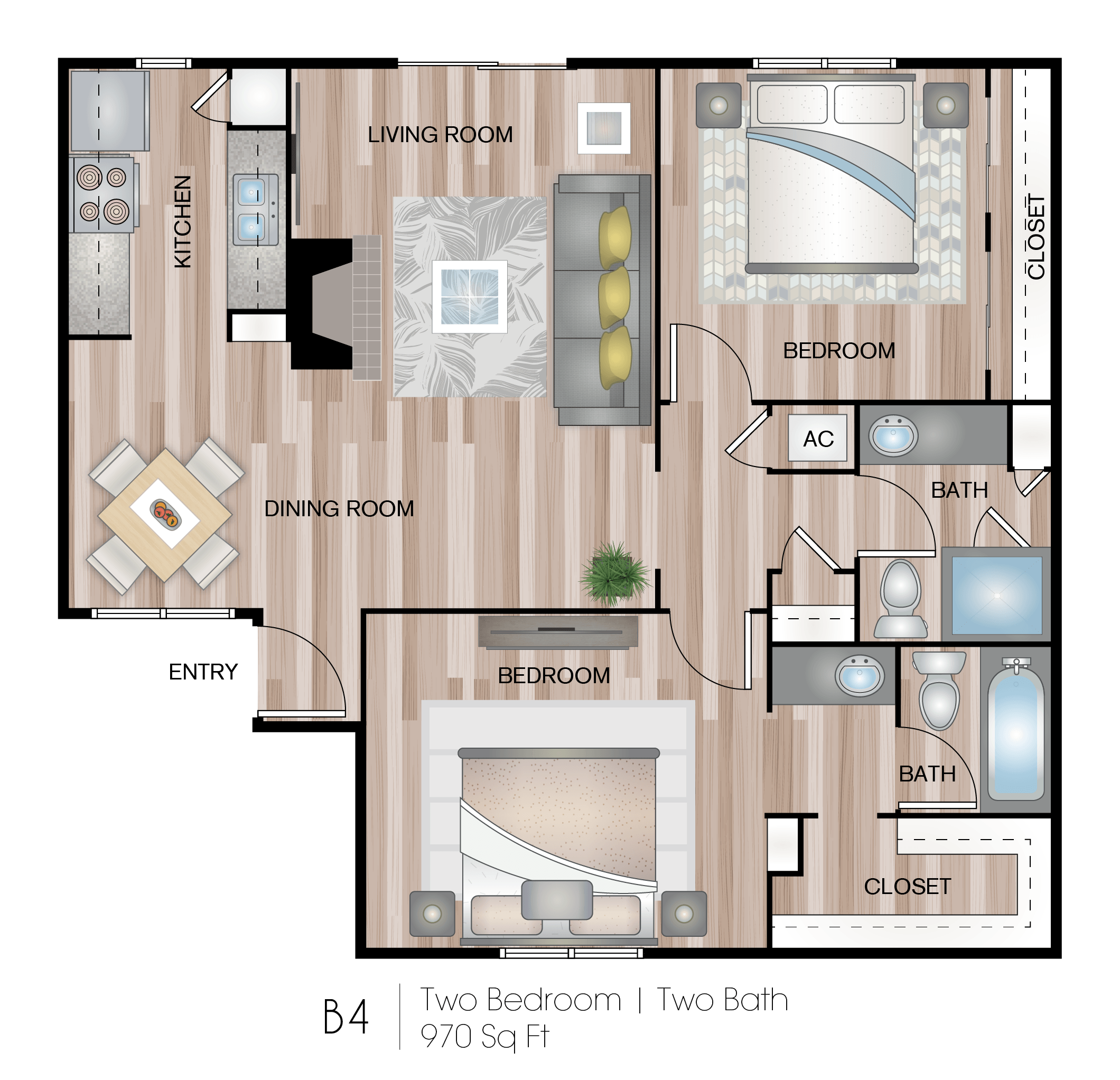 a floor plan of a house with a bedroom and a living room