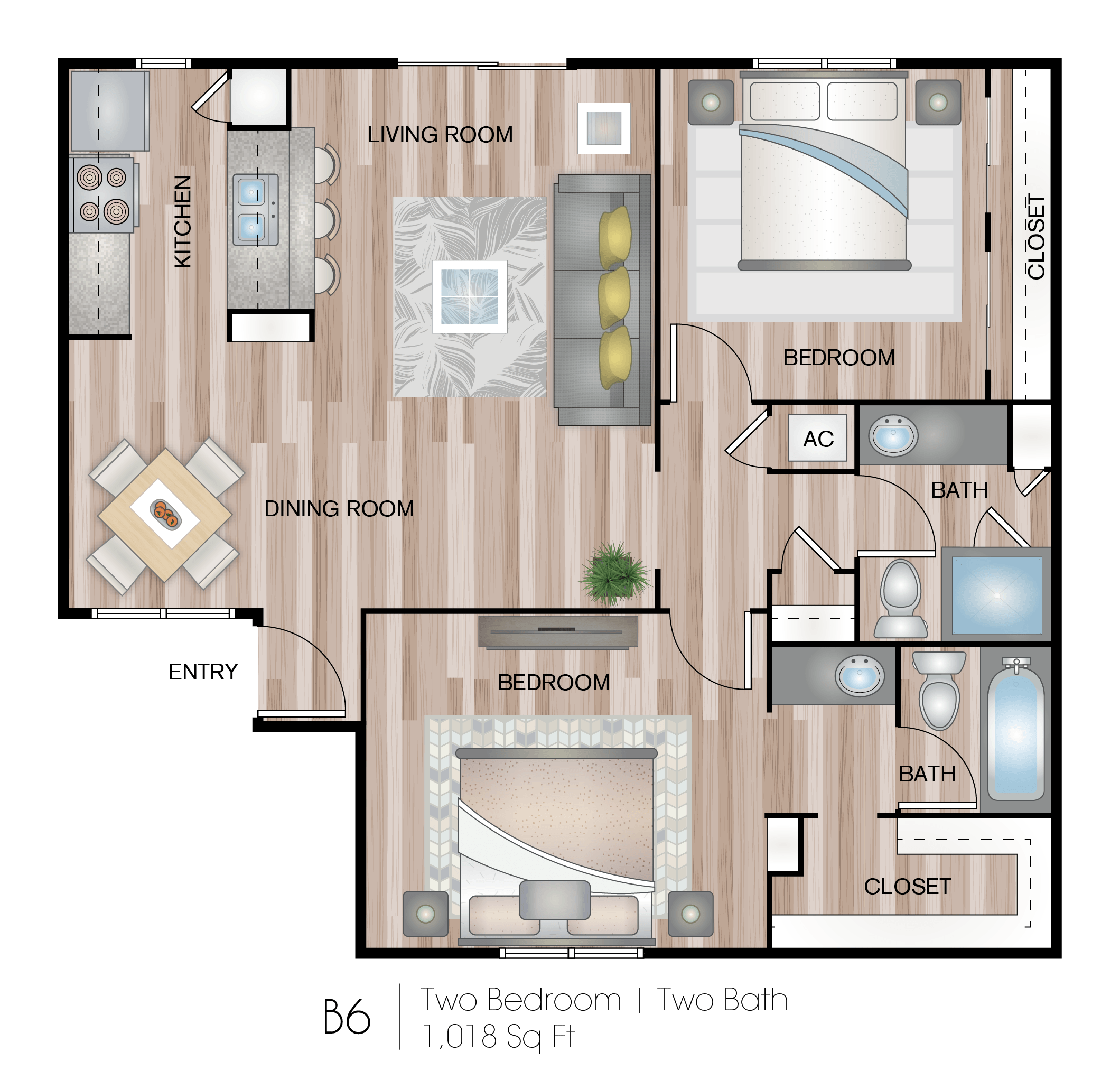 a floor plan of a house with a bedroom and a living room