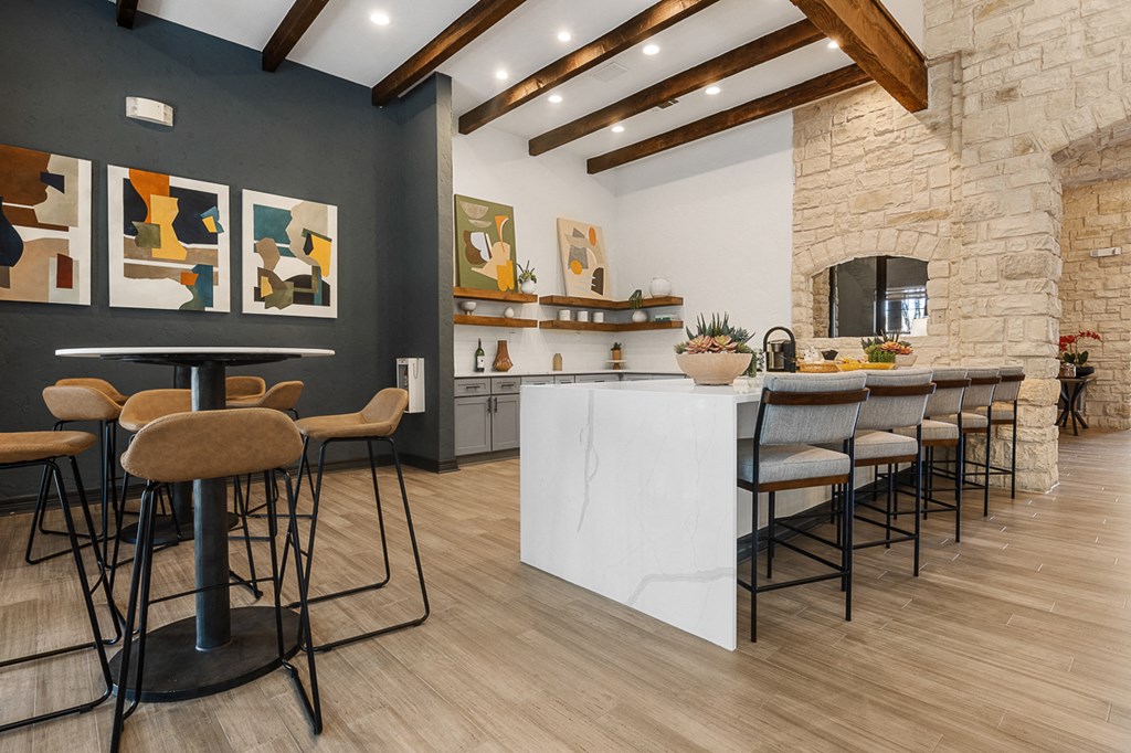 Equipped Kitchen In Clubhouse at Villas at Rogers Ranch, San Antonio, TX