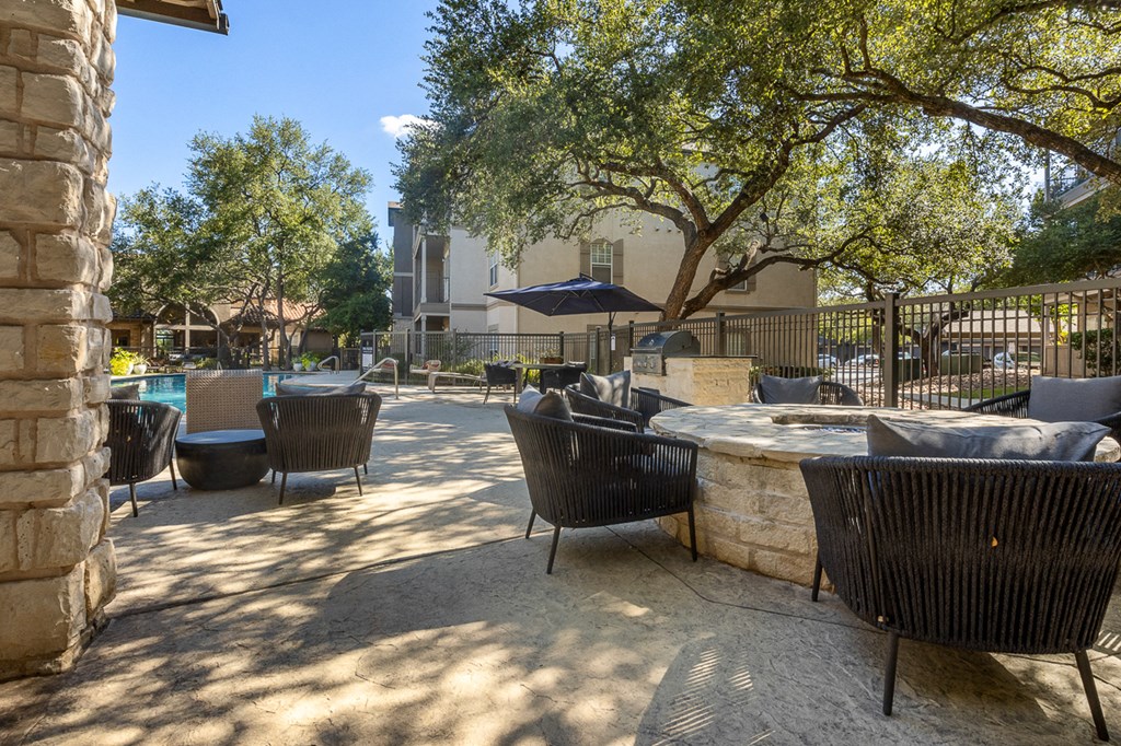 Spacious, Landscaped Patio and Private Courtyard at Villas at Rogers Ranch, Texas