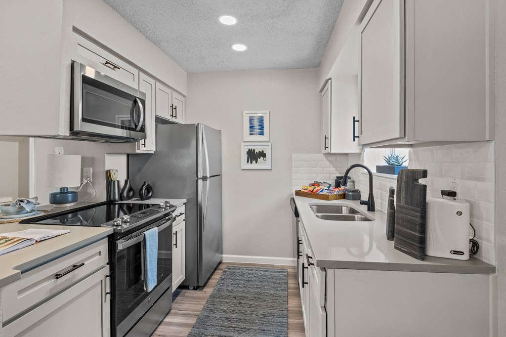 Kitchen area at Maxwell Townhomes, San Antonio, Texas