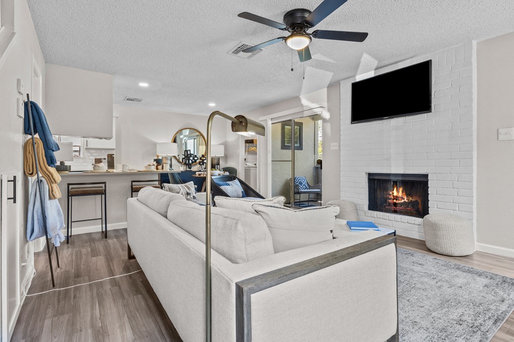 Living room area at Maxwell Townhomes, San Antonio