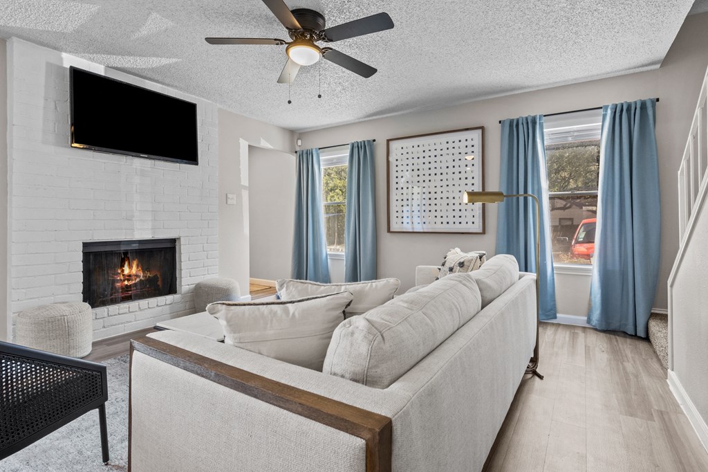 Living room at Maxwell Townhomes, San Antonio, 78230