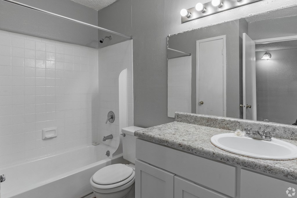 apartment bathroom at The Frederick, San Antonio, 78240