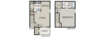 1 B Floorplan at Knoll Crest, Texas, 78240