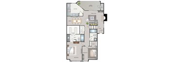 B1 | 1,019 SQ FT | 2 BED / 2 BATH