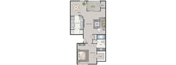 A1 | 654 SQ FT | 1 BED / 1 BATH