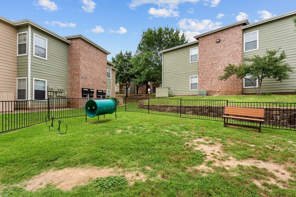 our apartments have a fenced in yard and a playground at Southgate Glen, Texas