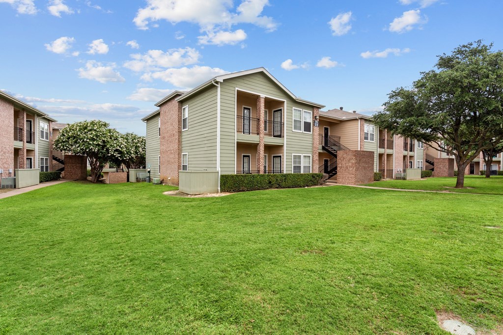 a fractal image of a city with geometric buildings and trees at Southgate Glen, Weatherford, Texas