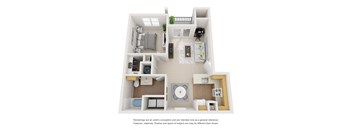 A2 | 1 Bed / 1 Bath | 678  Sq Ft at Remington Ranch, San Antonio, TX