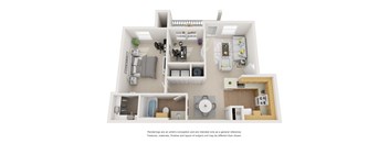 A3 | 1 Bed / 1 Bath | 814  Sq Ft at Remington Ranch, San Antonio, 78247